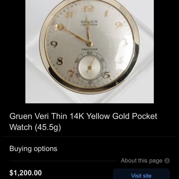 Pocket watch GRUEN 10K - Picture 5 of 5